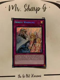 ERNSTE WARNUNG - 1. AUFLAGE RA02-DE078 DEUTSCH Yu-Gi-Oh! CARD SECRET RARE HOLO - Image 3