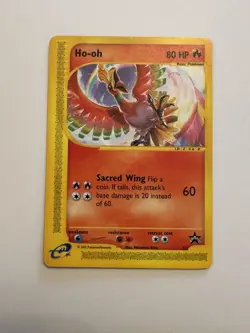 Pokemon TGC Ho-oh 52 Vintage Black Star Promo NM - Image 1