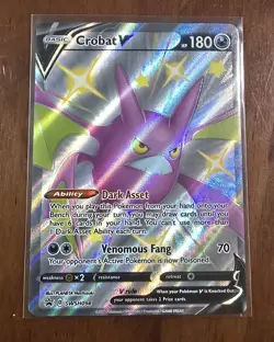 Pokemon Corbat v Full Art Holo Card Black Star Promo Swsh098 +V + Vmax - Image 3