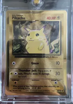 Pokemon Celebrations Pikachu Ultra Premium Collection Gold Metal Promo 58/102 - Image 1