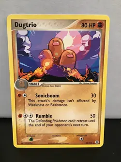 Dugtrio 22/112 Rare Pokemon FireRed & LeafGreen - Image 1