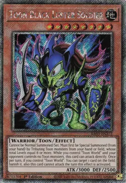 Yugioh Toon Black Luster Solider RA03-EN272 - Platinum Secret Rare - Image 1