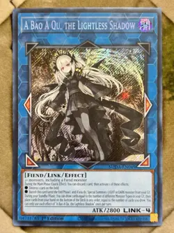 YuGiOh A BAO A QU, THE LIGHTLESS SHADOW Secret Rare SUDA-EN049 - Image 2