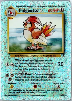 Pokemon Card - Pidgeotto 34/110 Legendary Collection Rare Reverse Holo WOTC - Image 1