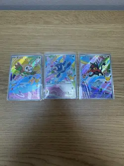 Pokemon TCG First Partner Illustration Collection Gen 7 Starters Cards - Image 1