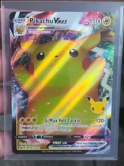 Pokemon Pikachu VMAX SWSH062 25th Anniversary Promo Foil English TCG Card - Image 1