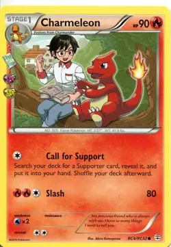 Pokemon TCG XY Generations Radiant Collection Common Card RC4 Charmeleon - Image 1