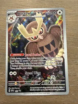 Noctowl SVP 141 Black Star Promo Full Art Pokemon Card - NM - Image 1