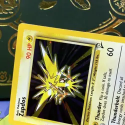 Zapdos Holo 20/130 Base Set 2 Rare Pokemon Card Vintage WOTC LP + NM - - Image 3