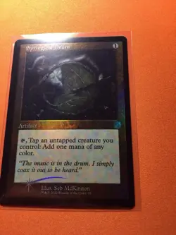 MTG Magic The Gathering Springleaf Drum Foil BRR Retro Frame Artifact - Image 1