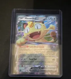 Pokemon Meowth EX XY98 Full Art Holo Cat Basic 170 HP Trading Card - Image 1