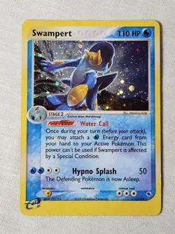 Played (LP) Swampert - Holo Swirl #13 Ruby and Sapphire Pokemon TCG - Image 1
