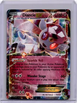 Pokemon Diancie EX Ultra Rare XY - Fates Collide 72/124 NM - Image 1