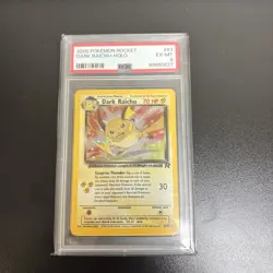 2000 DARK RAICHU-HOLO POKEMON TEAM ROCKET #83 PSA 6 - Image 1