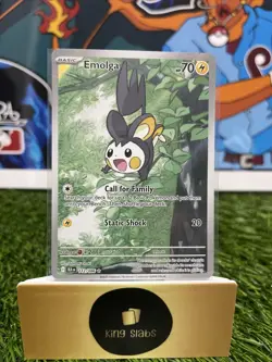 Pokemon TCG - Emolga - 112/086 - Illustration Rare - SV: Black Bolt - Image 1