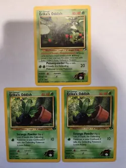 Pokemon Gym Heroes / Gym Challenge Erika's Oddish 47/132 / 70/132 (2) NM - Image 3