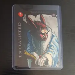Ultra Rare Arcadia The Wyld Hunt 1996 Bernard Assjack Exhausted Enemy CCG Card - Image 1