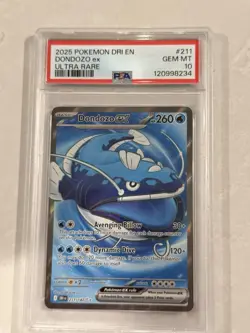 Pokemon TCG Dondozo ex Sv10 Destined Rivals Ultra Rare Holo 211/182 2025 PSA 10 - Image 1