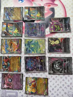 Pokemon TCG Lot of 15 Japanese Holo EX Mega Dragonite, Mimikyu, lucario & more - Image 1