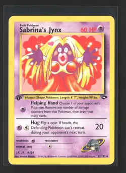 Pokemon Gym Challenge #057/132 1st Edition Sabrina's Jynx - Image 1