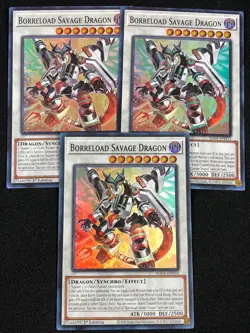 YUGIOH BORRELOAD SAVAGE DRAGON RA01-EN033 1ST SUPER X3 (NM) - Image 1