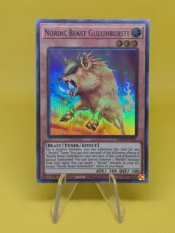 Yugioh - Nordic Beast Gullinbursti (BACH-EN011) - Super Rare 1st Edition - Image 1