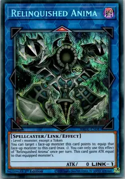 Yugioh Relinquished Anima BROL-EN087 1st Edition Secret Rare NM - Image 1