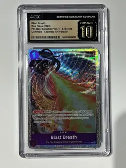 2024 ONE PIECE CGC PRISTINE 10 BLAST BREATH BEST SELECTION VOL 1 ST04-016 ALT - Image 1