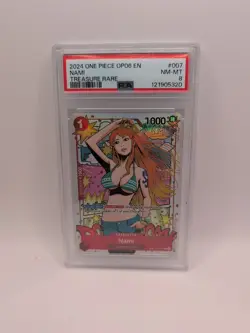 PSA 8 2024 One Piece Wings Of The Captain Nami Treasure Rare ST01-007 - Image 1