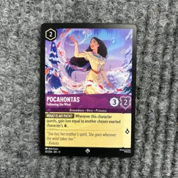 Disney Lorcana Winterspell Pocahontas Following the Wind 42/204 Super Rare NM - Image 1