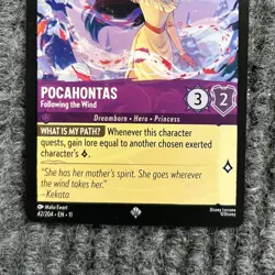 Disney Lorcana Winterspell Pocahontas Following the Wind 42/204 Super Rare NM - Image 4