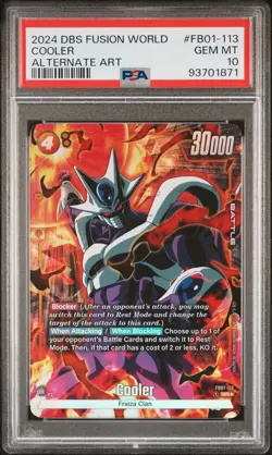 Cooler Dragon Ball Super Card Game Fusion World Awakened Pulse FB01-113 PSA 10 - Image 1