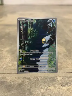 Pokemon TCG Psyduck Scarlet & Violet Holo Illustration Card 175/165 Rare - Image 1