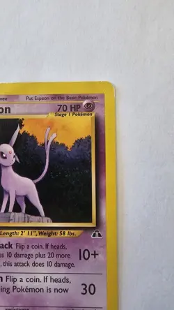 Pokemon TCG Espeon 20/75 Neo Discovery Rare 70HP Unlimited English Card - Image 3