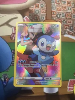 Pokemon TCG Piplup Holo Secret Rare Card Cosmic Eclipse 239/236 - Image 1