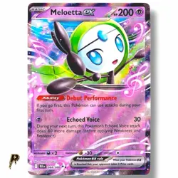 Meloetta ex 044/086 - 2025 Black Bolt Holo Rare Pokemon Card NM - Image 1