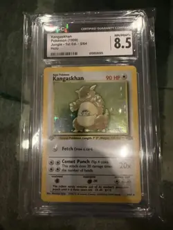 1999 Pokemon Card Kangaskhan Holo 1st Edition Jungle 5/64 CGC 8.5 NM-MT+ - Image 1