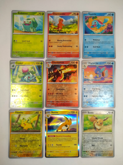 Pokemon 151 Reverse Holos - Bulbasaur Charmander Squirtle Pikachu - Exact Cards! - Image 1