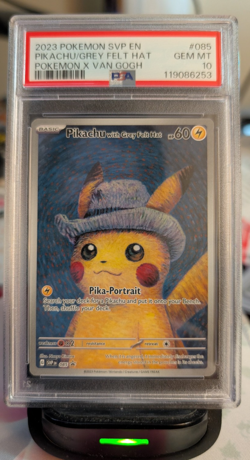 PSA 10 - Pokemon Van Gogh Museum: Pikachu with Grey Felt Hat Promo Card - Image 1