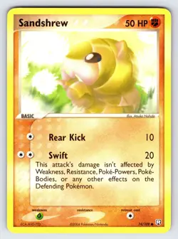 Sandshrew 74/109 2004 EX Team Rocket Returns Pokemon Card TCG Common - Nm/Vlp - Image 1