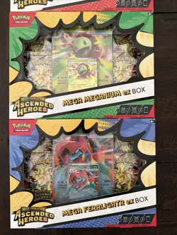 Pokemon Mega Evolution Ascended Heroes EX Box Lot 3 Meganium Emboar Feraligatr - Image 2