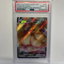 2021 Pokemon Eevee VMAX SWSH087 Full Art Promo Holo SWSH Sword & Shield PSA 10 - Image 1