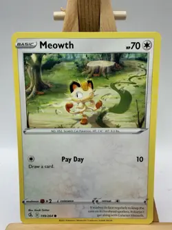199/264 Meowth Common | Pokemon Trading Card Sword & Shield Fusion Strike TCG - Image 1