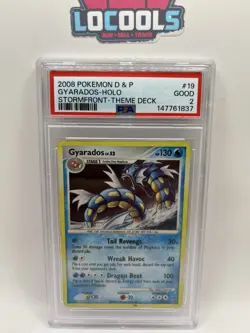 2008 Pokemon D & P Stormfront Theme Deck GYARADOS Holo #19 PSA 2 - Image 1