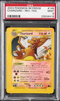 2003 POKEMON SKYRIDGE #146 CHARIZARD-REVERSE FOIL PSA 9 - Image 1
