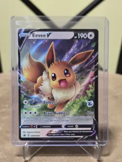 Pokemon Eevee V Sword & Shield Promo Holo SWSH065 HP190 TCG - Image 1