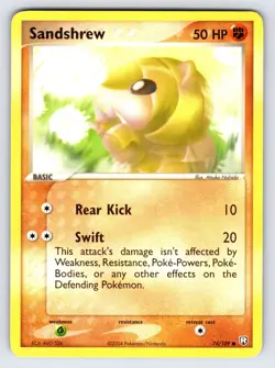 Sandshrew 74/1092004 EX Team Rocket Returns Pokemon Card TCG Common - Mp - Image 1