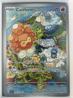 Castform Sunny Form 195/191 Illustration Rare Surging Sparks Pokemon NM - Image 1
