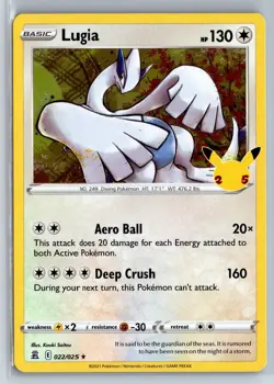 Lugia Pokemon TCG Celebrations Holo Rare 022/025 Pokemon NM Holo - Image 1