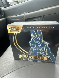 Pokemon Mega Evolution Elite Trainer Box Lucario Riolu Promo Booster - Image 1